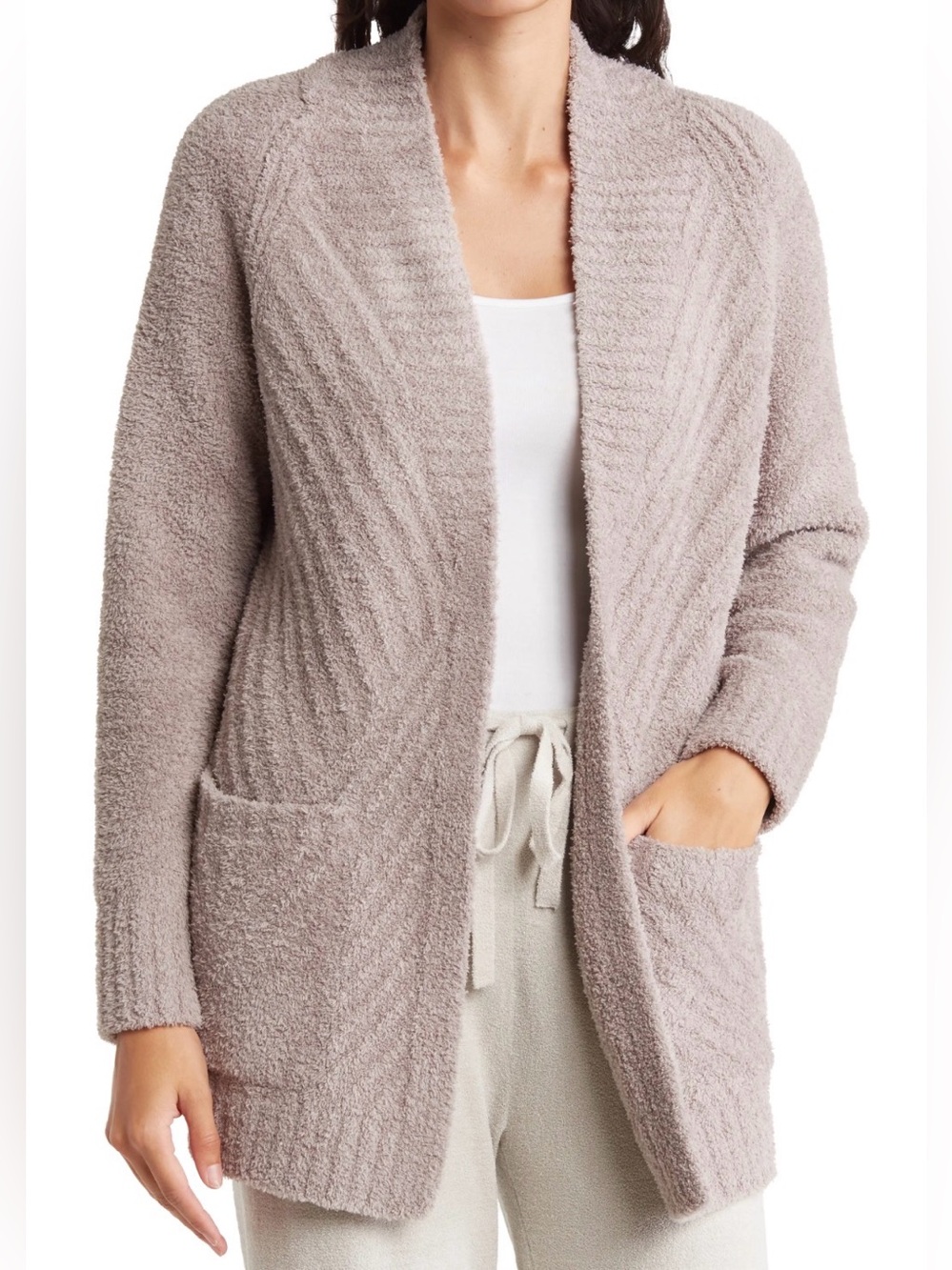 Barefoot Dreams CozyChic Directional Ribbed Cardigan